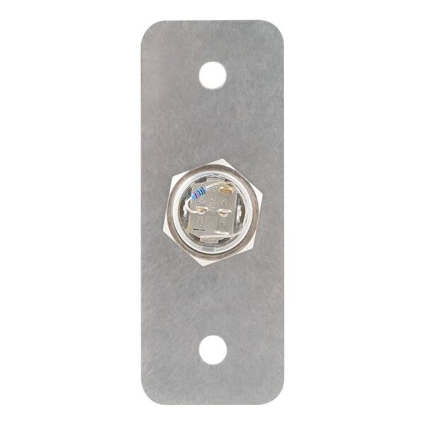 pbk-b-19l-nonc-rdgn_back.jpg Kimagasló felületű Ø19 mm-es bistabil nyomógomb(IP65) 35 mm széles pajzzsal-NO/NC piros-zöld LED