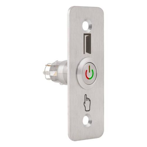 pbk-b-19l-nonc-rdgn_jobbran_z__jav.jpg Kimagasló felületű Ø19 mm-es bistabil nyomógomb(IP65) 35 mm széles pajzzsal-NO/NC piros-zöld LED