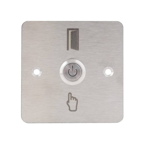 pbk-c-19l-nonc-rdgn_front.jpg Kimagasló felületű Ø19 mm-es bistabil nyomógomb(IP65) 86 mm széles pajzzsal-NO/NC piros-zöld LED
