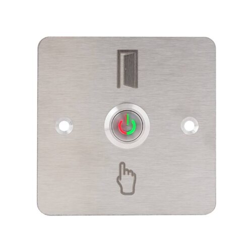 pbk-c-19l-nonc-rdgn_frontled_rdgn.jpg Kimagasló felületű Ø19 mm-es bistabil nyomógomb(IP65) 86 mm széles pajzzsal-NO/NC piros-zöld LED
