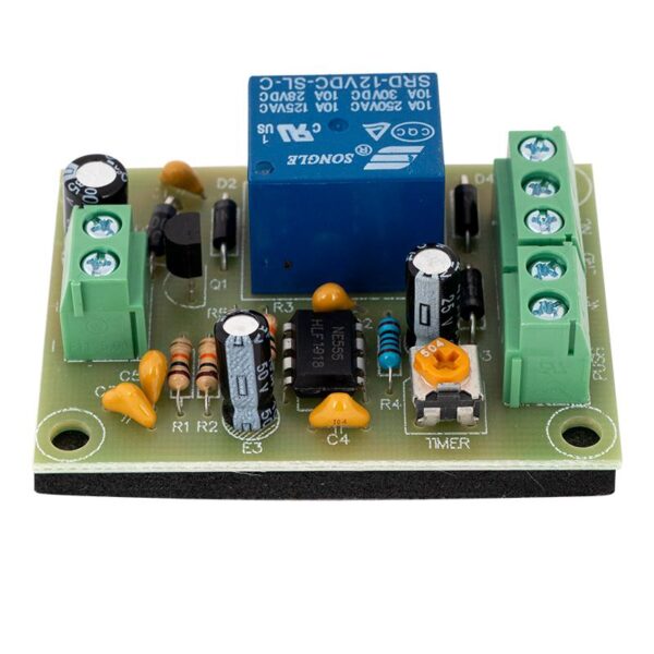 Időzítő relémodul 12V DC vezérléssel, 0-30 mp időzítéssel