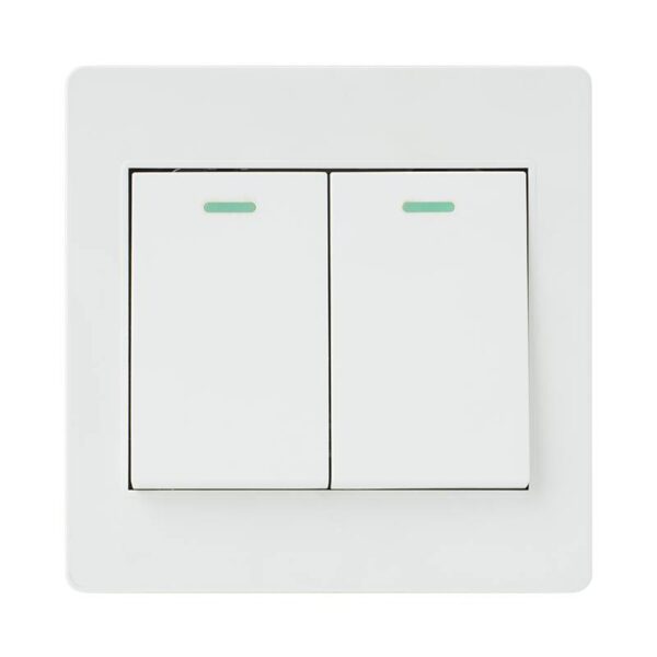 Műanyagházas mikrokapcsolós, dupla billenőkapcsoló, 2xNO/NC kimenettel, 86x86mm