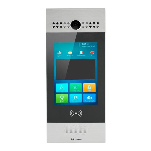 IP kaputelefon érintő képernyős társasházi kültéri egység Cseppálló (IP65)