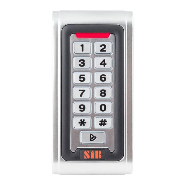 rf600em_front_rd.jpg 125 kHz EM RFID kártya és kódbillentyűs wiegand segédolvasó, vandálbiztós, vízálló