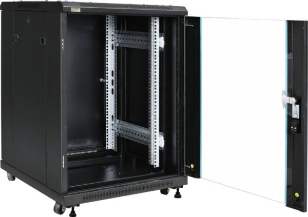 Pulsar RS1566 – 19" 15U 600x600 álló rack szekrény
