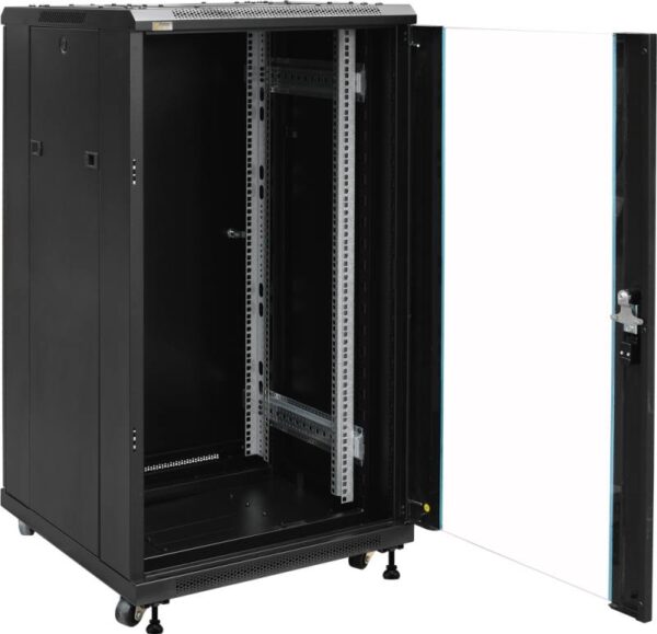 Pulsar RS2266 – 19" 22U 600x600 álló rack szekrény