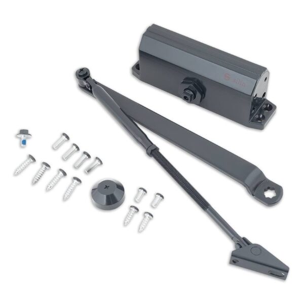 sa-6033aw-an_set.jpg Karos ajtóbehúzó termostabil olajjal, 40-65 kg-os ajtóra - antracit