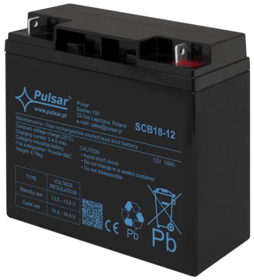 Pulsar SCB18-12 – Akkumulátor 12V 18 Ah