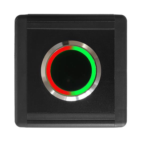 si-98_1.jpg Felületre szerelhető közelítés érzékeny LED gyűrűs kapcsoló(IP65), 80x80 mm-es házban, REFLEXIÓ védelemmel