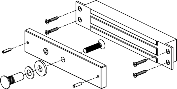 Síkmágnes süllyesztve szerelhető - 280kg - 36 mm széles