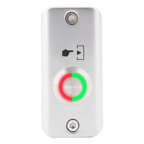 smb-s001_led_-rdgn_frontled_rdgn.jpg Fémházas kimagasló felületű nyomógomb(IP65) 60x29x27mm, NO-COM kimenet, piros-zöld LED gyűrű