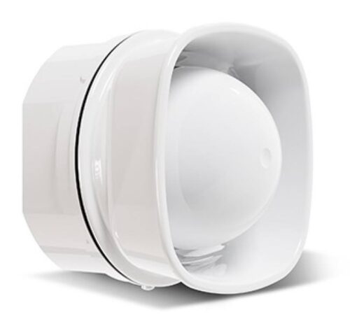 Satel SPP-400-W – Címezhető beltéri hangjelző alacsony aljzattal (hátsó kábelbevezetés)