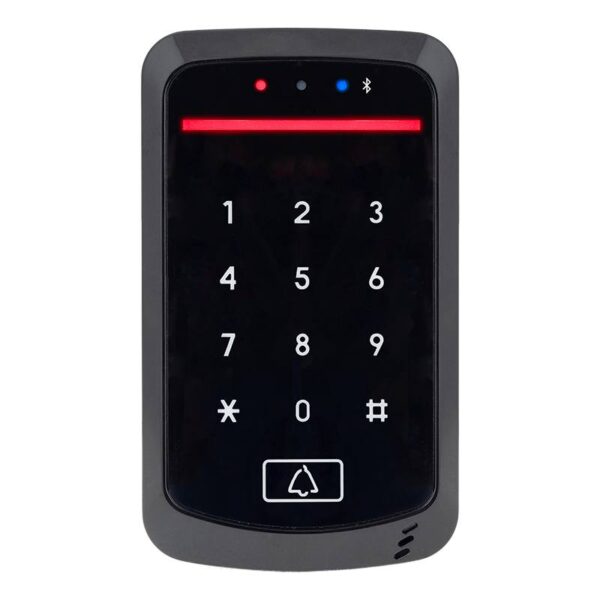 st-12bam_front_led-rd.jpg Bluetooth MIFARE RFID kódzár – vízálló kültéri beléptető, mobiltelefonos müködtetéssel és liftvezérléssel