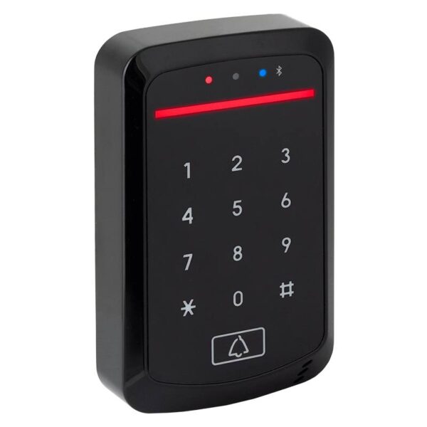 st-12bam_isoright_led_rd.jpg Bluetooth MIFARE RFID kódzár – vízálló kültéri beléptető, mobiltelefonos müködtetéssel és liftvezérléssel