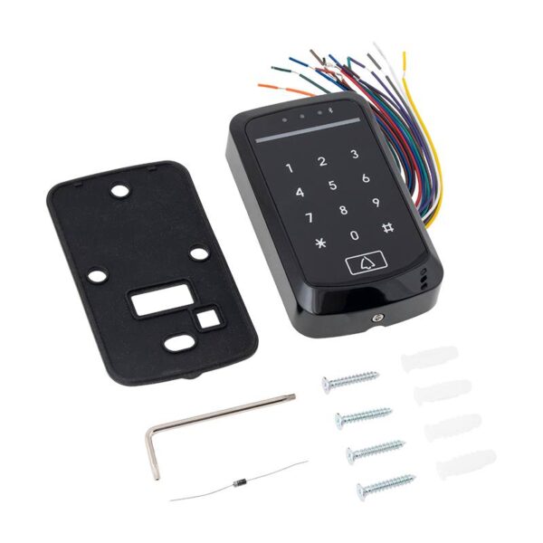 st-12bam_set.jpg Bluetooth MIFARE RFID kódzár – vízálló kültéri beléptető, mobiltelefonos müködtetéssel és liftvezérléssel