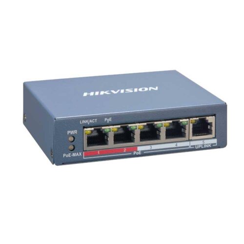 switch_4port.jpg Hikvision 100M Smart POE Switch , 45W, 4+1 port