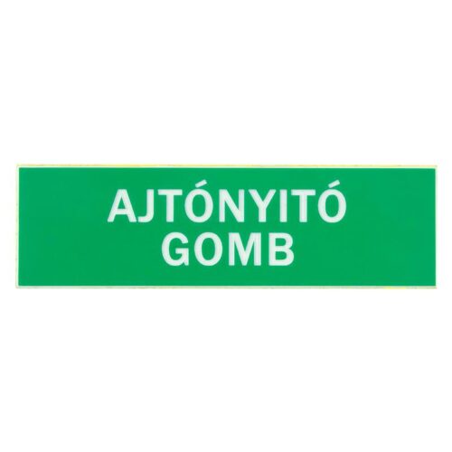 tabla-1d-gn_front.jpg Kis méretű műanyag tábla nyomógomb jelöléshez - D - zöld