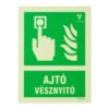 tabla-vesz-uv_sima.jpg Utánvilágító tábla vészkijárati kézi jelzésadókhoz - 200x150 mm - zöld