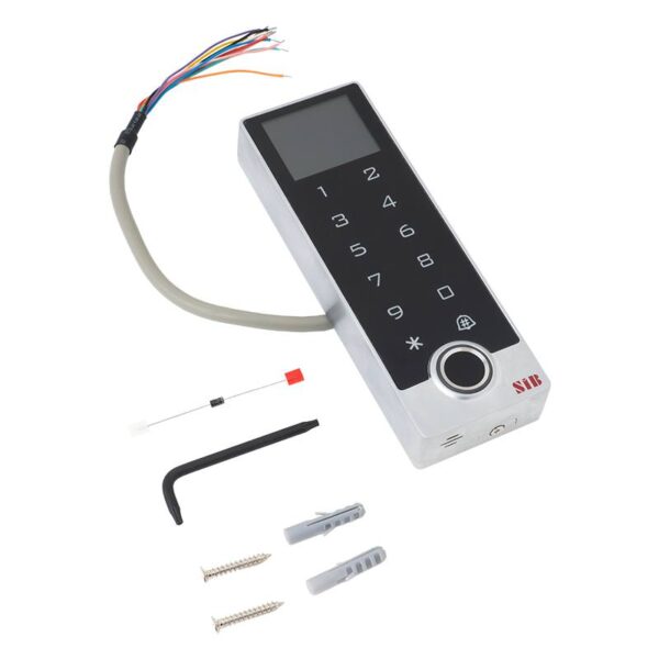tf2lcd-em-w-ty_set.jpg Önálló működésű, vízálló LCD kijelzős biometrikus kódzár - WiFi - IP68 - TF2LCD-EM-W-Ty