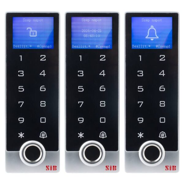 tf2lcd-em-w-ty_tripla.jpg Önálló működésű, vízálló LCD kijelzős biometrikus kódzár - WiFi - IP68 - TF2LCD-EM-W-Ty