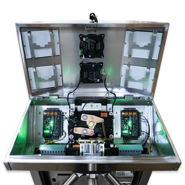 ts-ts1200-pro_inside.jpg Egylábú félautomata ejtőkaros forgóvilla - Két áthaladási út - INOX - ZKTeco - PRO