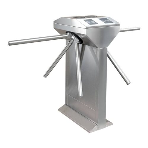 Egylábú félautomata ejtőkaros forgóvilla - Két áthaladási út - INOX - ZKTeco - PRO