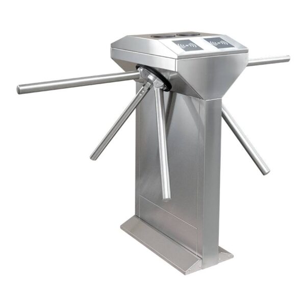 ts-ts1200-pro_iso.jpg Egylábú félautomata ejtőkaros forgóvilla - Két áthaladási út - INOX - ZKTeco - PRO