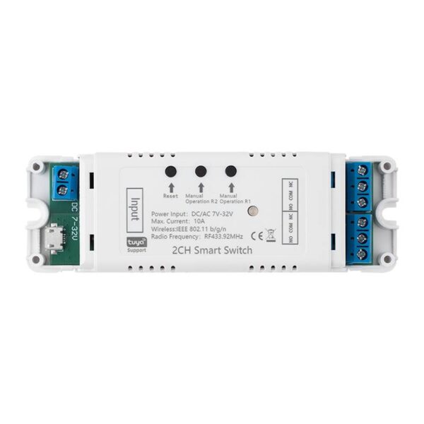 2 csatornás RF+WiFi és Bluetooth relémodul(TUYA kompatibilis)