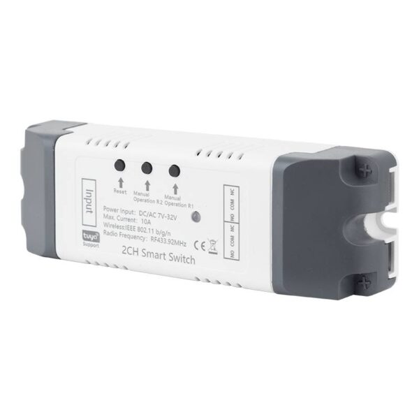 2 csatornás RF+WiFi és Bluetooth relémodul(TUYA kompatibilis)