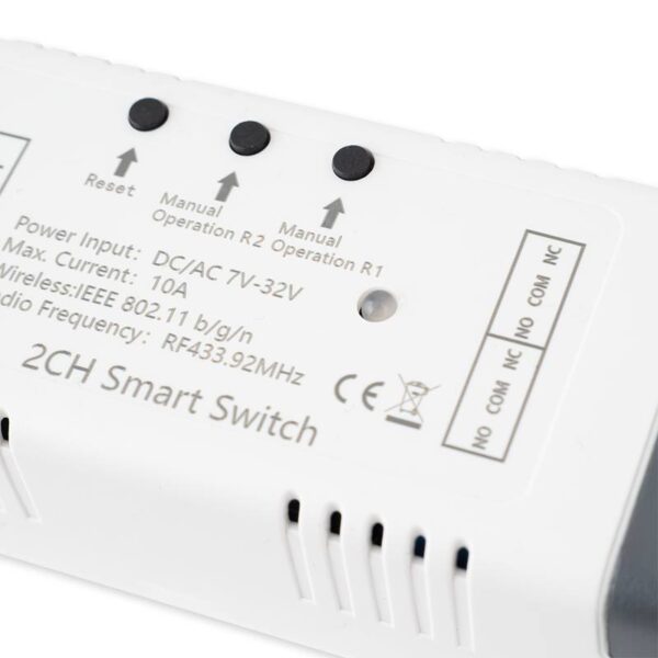 2 csatornás RF+WiFi és Bluetooth relémodul(TUYA kompatibilis)