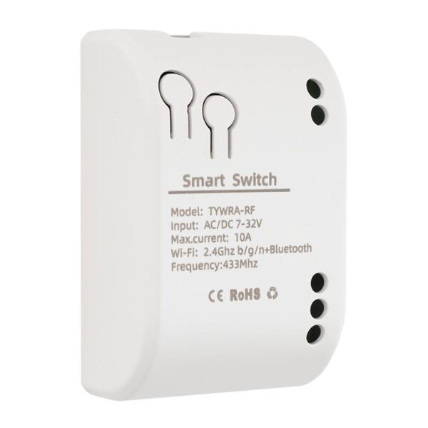 tywra-rf_isoright.jpg 1 csatornás RF+WiFi és Bluetooth relé modul (TUYA kompatibilis)