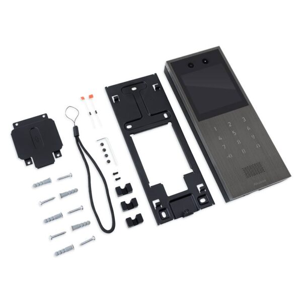 Akuvox társasházi IP kaputelefon kültéri egység , 4'' kijelző, érintőgombok, tasztatúra, szürke