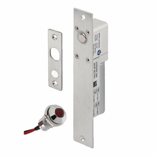 Süllyesztve szerelhető csapzár - Fail-safe - fordított működésű - 12V DC - visszajelzéssel - időzítéssel - LED