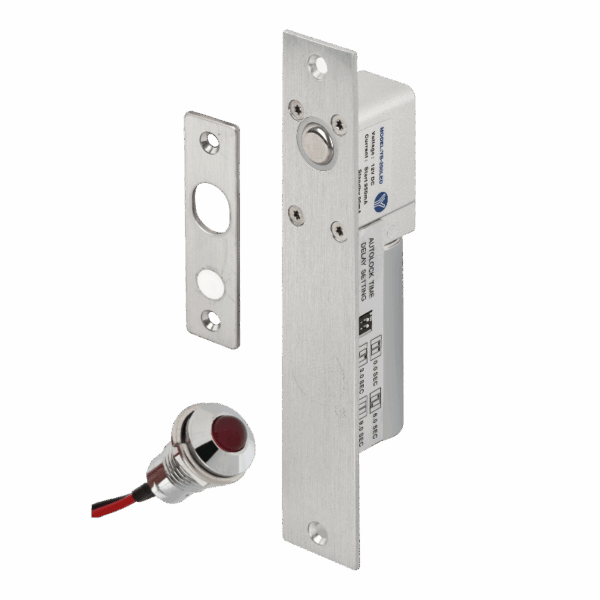 Süllyesztve szerelhető csapzár - Fail-safe - fordított működésű - 12V DC - visszajelzéssel - időzítéssel - LED