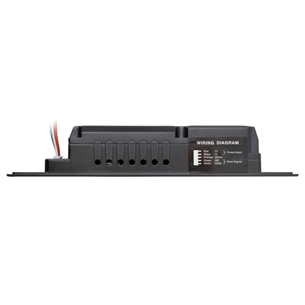 yb-100n_led_-5p_side.png Süllyesztve szerelhető csapzár - Fail-safe - nyitójellel nyitható - 12V DC - ajtó állapot visszajelzéssel - időzítéssel - LED