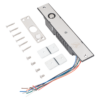 yb-100n_led_-8p_set.png Süllyesztve szerelhető csapzár - Fail-safe - nyitójellel nyitható - 12/24V DC - ajtó és zár állapot visszajelzéssel - időzítéssel - LED