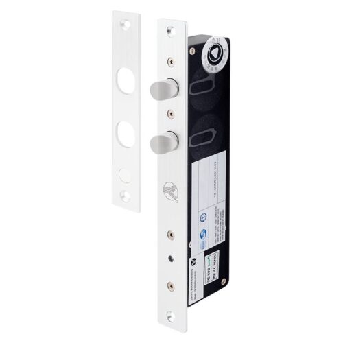 yb-1600dmd_led_-elev_f_k_p_1_1.jpg OUTLET: Motoros csapzár dupla reteszeléssel két szárnyú nyíló ajtóhoz - Fail-secure - áramszünet esetén zárt - kényszerkulcsal nyitható - 12-28V DC - ajtó és zár állapot visszajelzéssel - időzítéssel - LED