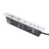 OUTLET: Motoros csapzár dupla reteszeléssel két szárnyú nyíló ajtóhoz - Fail-secure - áramszünet esetén zárt - kényszerkulcsal nyitható - 12-28V DC - ajtó és zár állapot visszajelzéssel - időzítéssel - LED