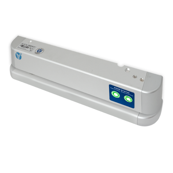 yb-500h_led_-gy__isoleft_800x800.png Elektromos csapzár - felületre - áramszünet esetén nyitott - 12V DC - visszajelzéssel - időzítéssel - LED
