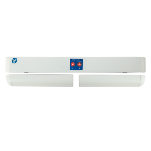 Dupla elektromos csapzár - felületre - áramszünet esetén nyitott - 12V DC - visszajelzéssel - időzítéssel - LED