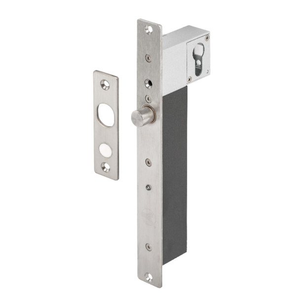 yb-630b_1.png Süllyesztve szerelhető csapzár - Fail-secure - áramszünet esetén zárt - 12V DC - kulccsal nyitható - visszajelzéssel - időzítéssel - LED
