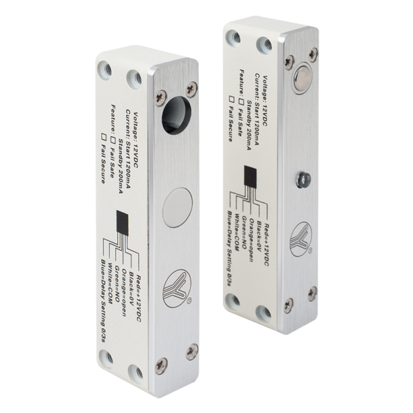 Mini felületre szerelhető csapzár - Fail-safe - áramszünet esetén nyitott - 12V DC - visszajelzéssel - időzítéssel - LED