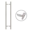 Henger alakú 1000 mm hosszú INOX fogantyú pár 45°-os lábakkal - 32 mm csőátmérővel