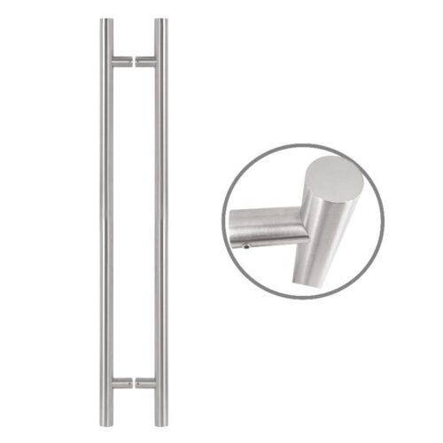 Henger alakú 1500 mm hosszú INOX fogantyú pár 90°-os lábakkal - 32 mm csőátmérővel