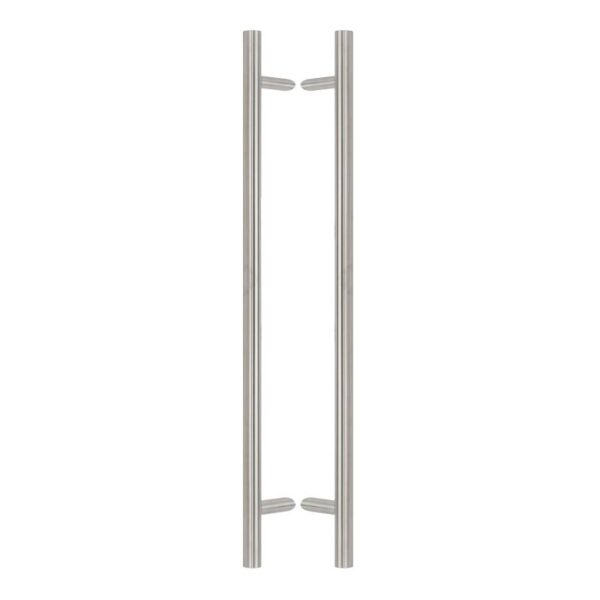 Henger alakú 1000 mm hosszú INOX fogantyú pár 45°-os lábakkal - 32 mm csőátmérővel