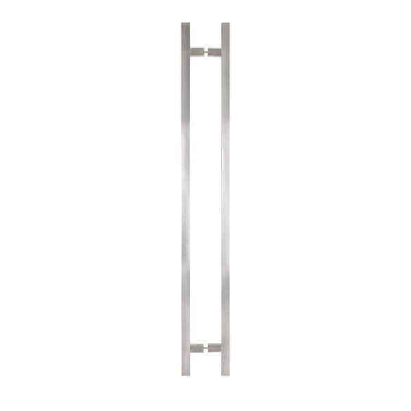 Négyzet alapú 1200 mm hosszú INOX fogantyú pár 90°-os lábakkal - 30x30 profilmérettel