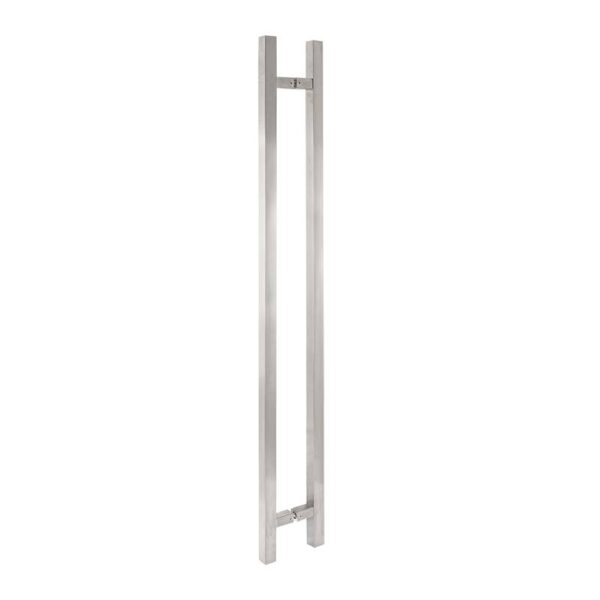 Négyzet alapú 1200 mm hosszú INOX fogantyú pár 90°-os lábakkal - 30x30 profilmérettel