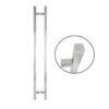Négyzet alapú 1200 mm hosszú INOX fogantyú pár 90°-os lábakkal - 30x30 profilmérettel