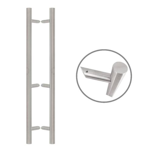 Henger alakú 1800 mm hosszú INOX fogantyú 45°-os lábakkal - 32 mm csőátmérővel