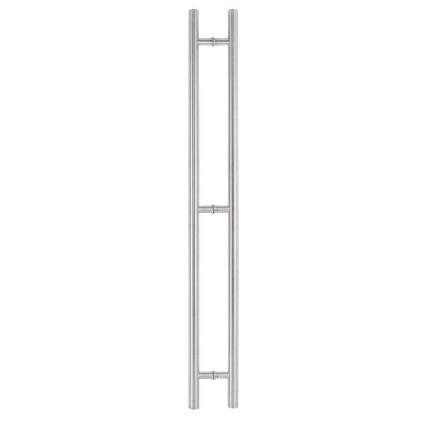 Henger alakú 1800 mm hosszú INOX fogantyú pár 90°-os lábakkal - 32 mm csőátmérővel